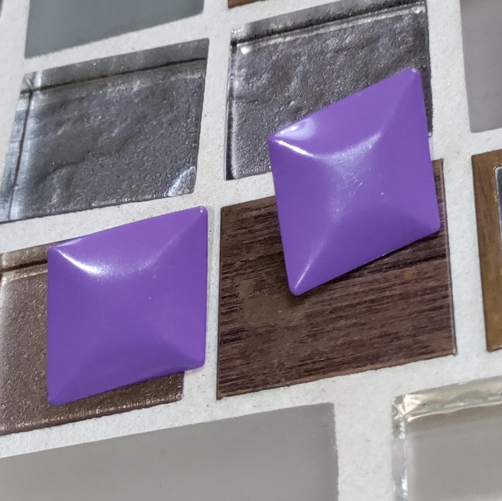 Retro Purple earrings-circa 1980s-$5 add on